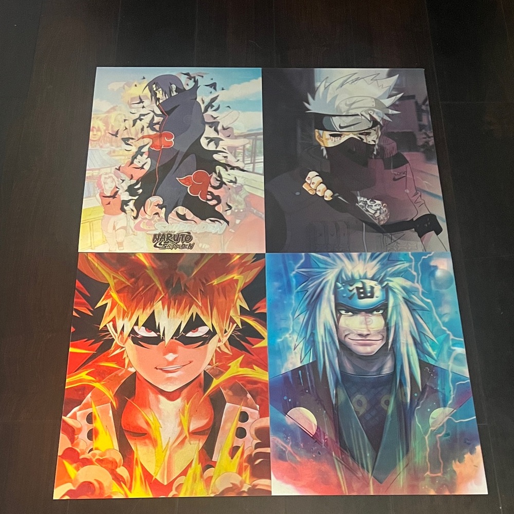 Naruto Anime Art Print Set - Multi-Color Home Wall Art